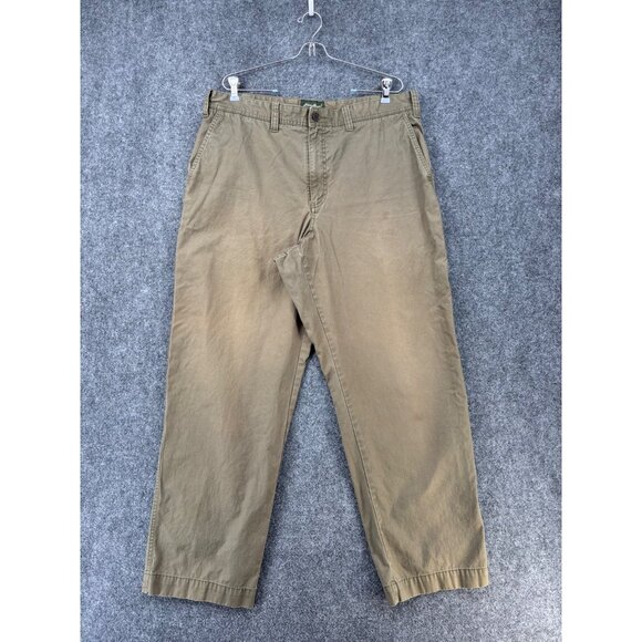 Eddie Bauer Mens Classic Fit Khaki Pants 38x31* 100% Cotton Casual Straight Leg - Picture 1 of 15